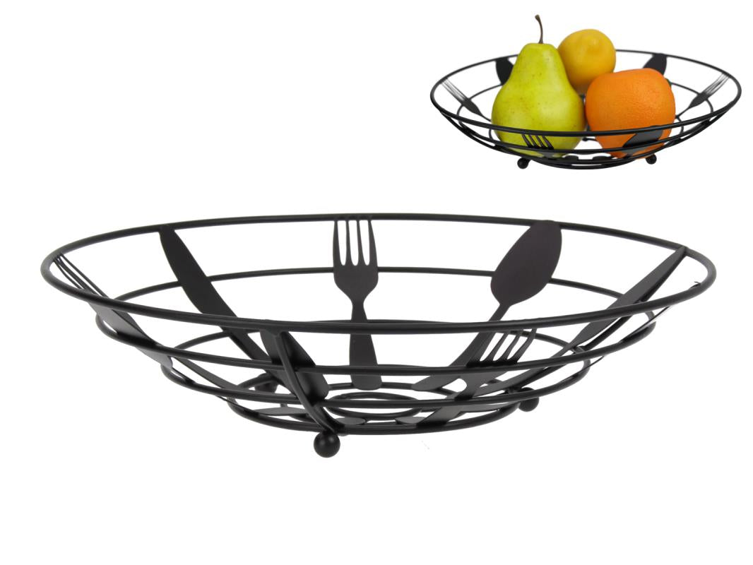 Country Kitchen Metal Fruit Bowl