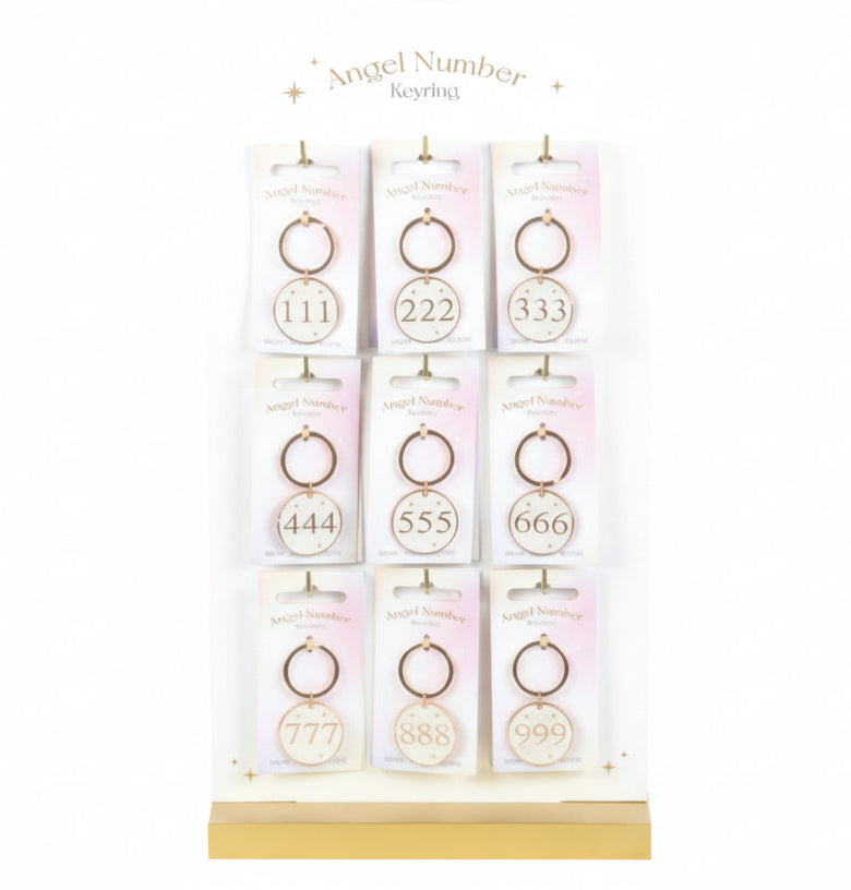 Angel Number Metal Key Rings