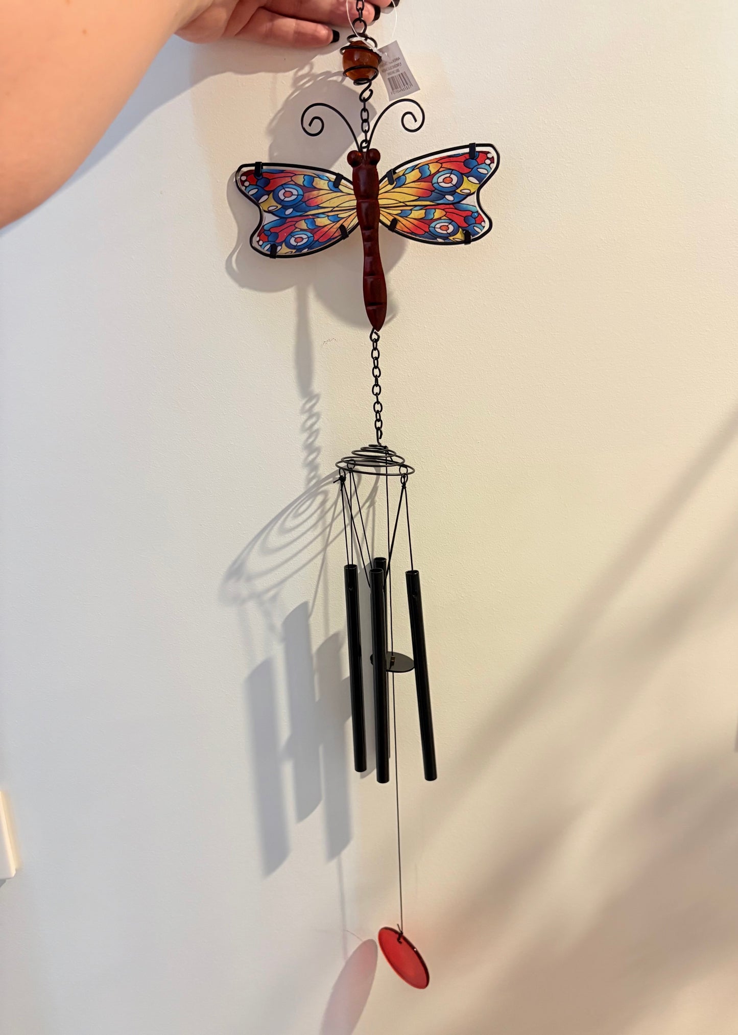 Mosaic Glass Dragonfly Wind Chimes