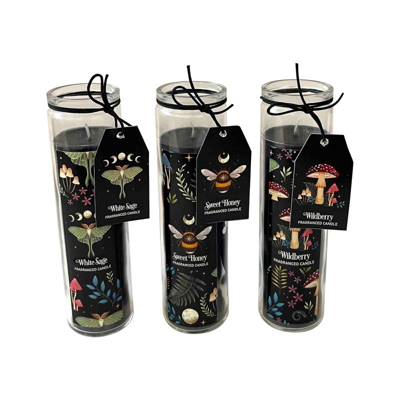 21cm Scented Moon Phase Design Pillar Candles - 70hr Burn Time