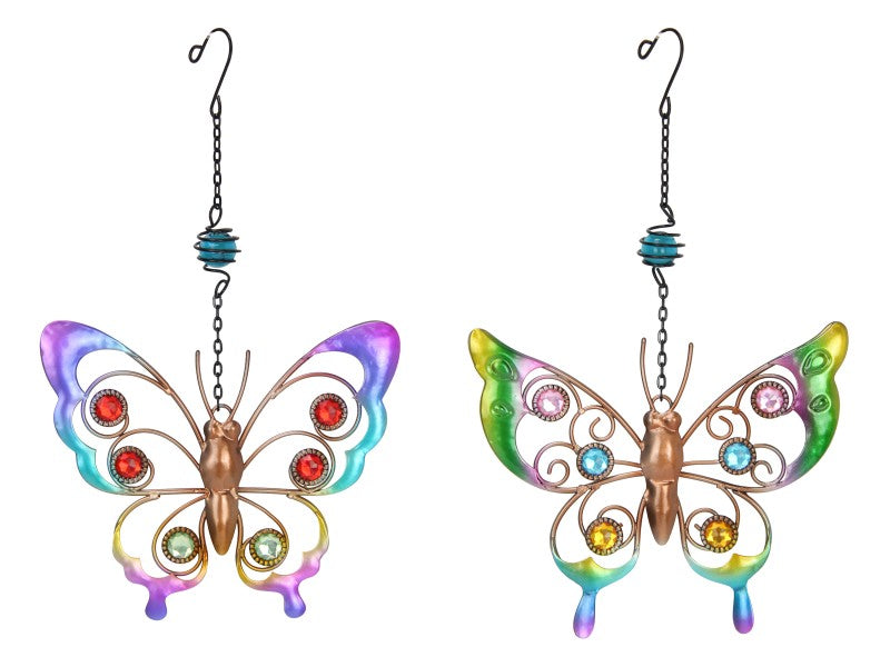 13cm Filigree Design Metal Butterfly Hanger