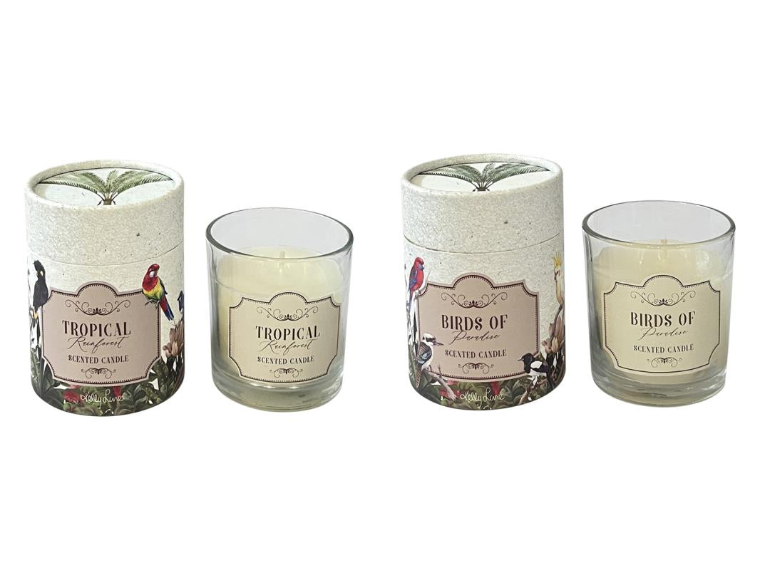 120g Scented Candle With Australian Birds Design By Kelly Lane
