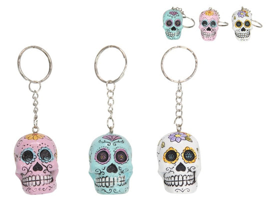Candy Skull Key Rings