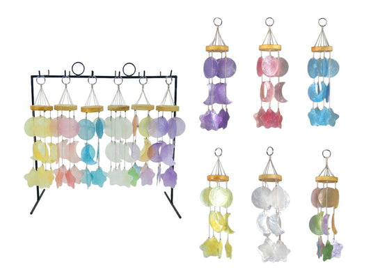 Mini Star & Moon Capiz Shell Mobile Hangers - 25cm
