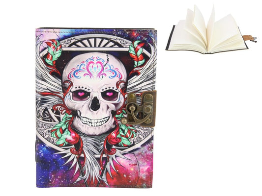 15x20cm Leather Journal With Skull Design