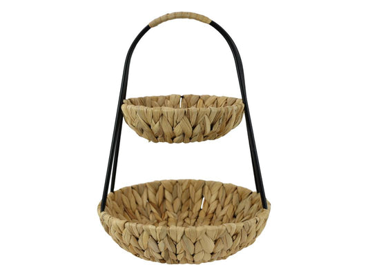 42cm 2 Tier Water Hyacinth Basket