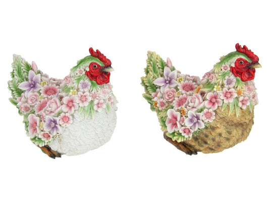24cm Sitting Hen Decorative Statue