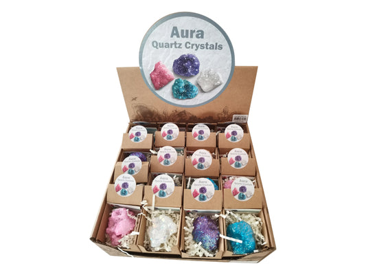 Aura Quartz Crystals - 4-5cm - 4 Colours - Piece Randomly Picked