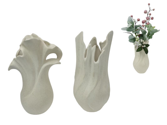 23cm Cream Ceramic Decorative Vase