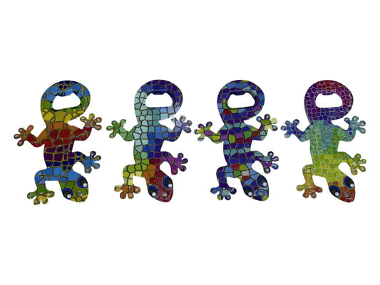 Rainbow Lizard Fridge Magnet Bottle Openers