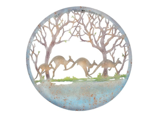 60cm Metal Kangaroo Wall Art