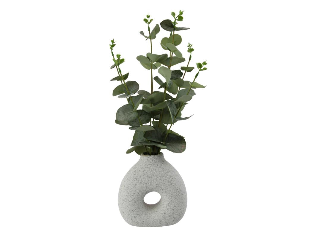 42cm Artificial Eucalyptus Plant In Ceramic Pot