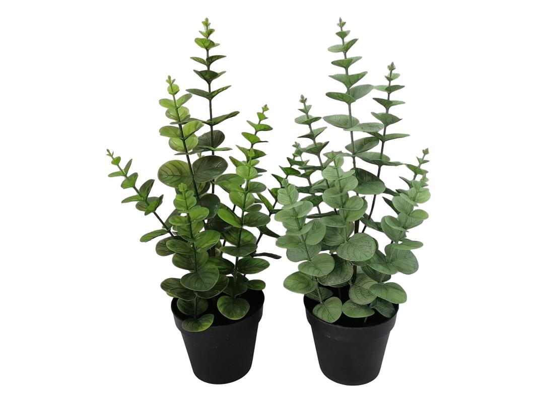 46cm Artificial Eucalyptus Plant In Black Pot